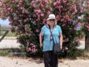 Linda next to an oleander